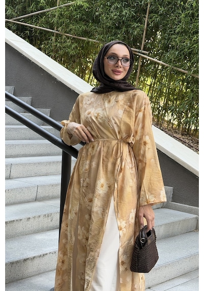 Riella Butik Aura İkili Tesettür Takım Camel