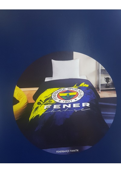 Taç Lisanslı Fenerbahçe Fanatik Tek Kişilik Battaniye Çok Renkli