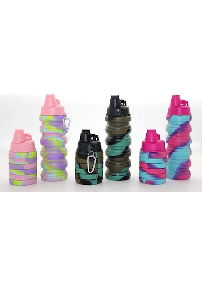 Katlanabilir Portatif Silikon Su Şişesi 500 Ml Alk3141 1bcc0 Çok Renkli