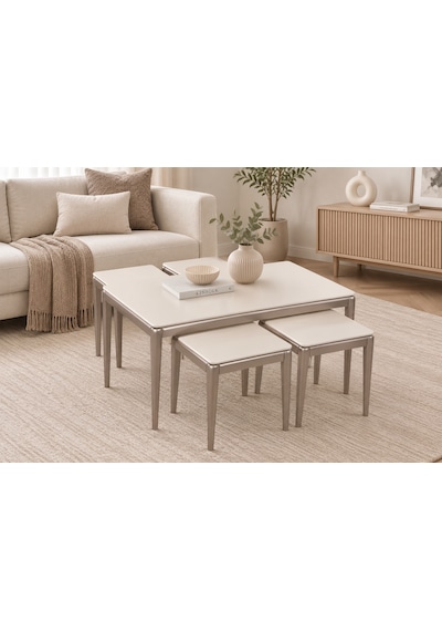 Ganni Home Bolivia 4+1 Sehpa Seti Krem Platin Gürgen İskeletli, Alan Tasarrufu Sağlayan Modern Ve Fonksiyonel Tasarım Krem-platin Ganni Home Bolivia 4+1 Sehpa Seti Krem Platin Gürgen İskeletli, Alan Tasarrufu Sağlayan Modern Ve Fonksiyonel Tasarım Krem-platin