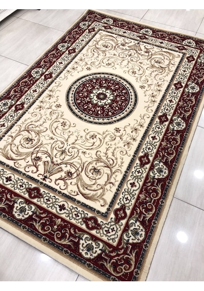 Saray Halı Klasik 11105 R-1 Kırmızı Göbekli 150X230 Halı 4 M2 !