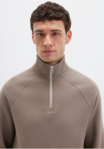 Mavi Erkek Yarım Fermuarlı Sweatshırt Walnut 0s10483-70380 Bej