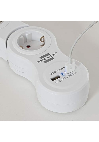 Vario Power Çoklu Priz, Usb Şarj Fonksiyonlu, Hareketli Çoklu Priz, 5 Kat 1,4 M Kablo, Şalterli Ve 2 Usb Şarj Soke 0