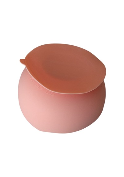 Jojobebek Silikon Vakumlu Kase, Silikon Çatal-kaşık, Silikon Pipetli Bardak, Çerez Kapağı, Önlük / Pembe