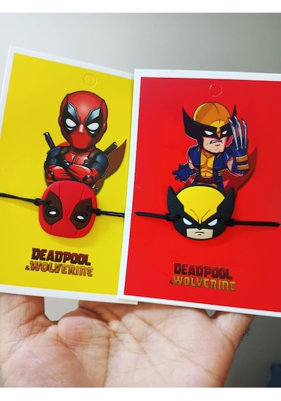 Deadpool & Wolverine Best Friends Çift İkili Arkadaş Bilekliği Renkli