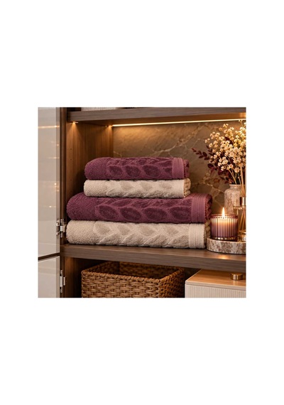 Nurpak Banyo Havlu Seti - Yasmina Tekstil 4 Parça Çok Renkli - 936094921 Çok Renkli