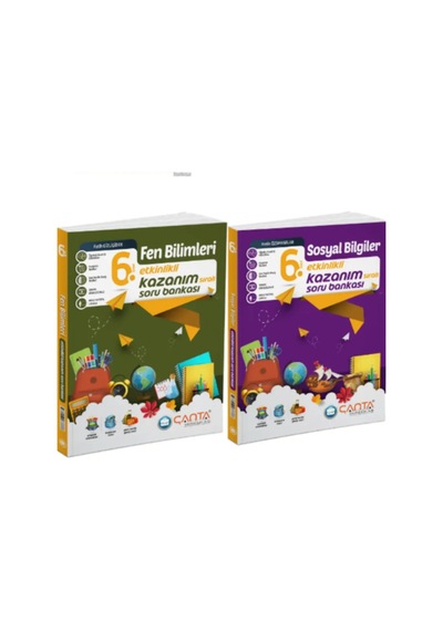Çanta Yayınları 6.sınıf Fen-sosyal Video Çözümlü Etkinlikli Soru Bankası+kalemlik