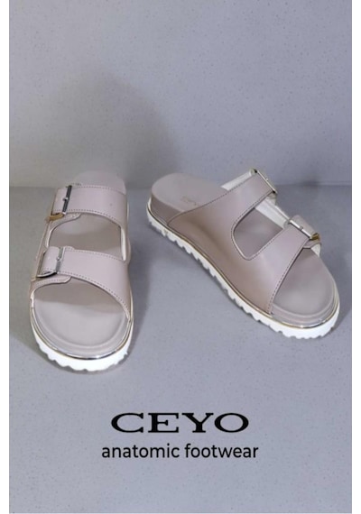Ceyo 9988-8 Anatomik Taban Kadın Terlik Vizon 36-40 Vizon