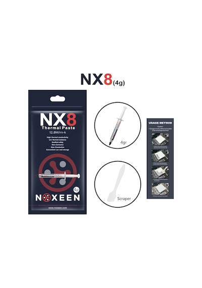 Noxeen NX8 Termal Macun 12.8W/M-K 4 G Noxeen NX8 Termal Macun 12.8W/M-K 4 G