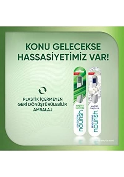 Nourish Sağlıklı Temizlik Diş Fırçası Açık Ahşap