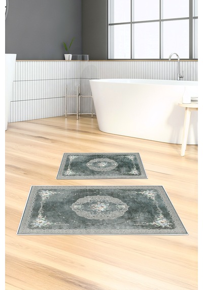 Alanur Trend Kaymaz Taban Dijital Banyo Takımı Kt489 Turkuaz