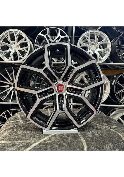 15 İnç 5x98 Egea Doblo Uyumlu Siyah Elmas Kesim Jant Modeli Fiat