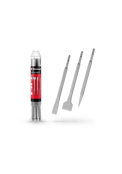 Einhell 3-parça Sds Plus Murç Seti Sivri, 20 Mm Düz Ve 40 Mm Spatula, Dayanıklı 40cr Çelikten Üretilmiş - 49247200