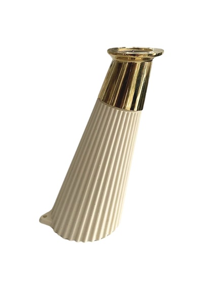 Yatay Desenli 15cm Krem Plastik Ayak Mobilya Masa Ve Dolap Ayağı Krem Altın 15cm 4 Adet Krem