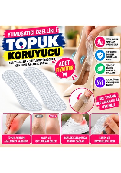Yumuşatıcı Özellikli Topuk Ağrısını Gidermeye Yardımcı Çok Amaçlı Ortapedik İnce Tasarımlı Adet Fiyatıdır