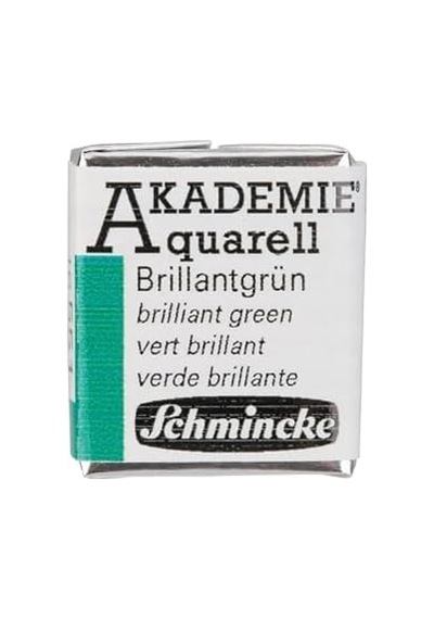 Akademie Aquarell Yarım Tablet Sulu Boya 551 Brilliant Green ---