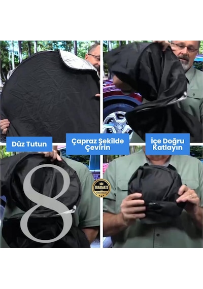 Trakmats Mercedes Glc Coupe 2015-2020 İle Uyumlu Oto Ön Cam Güneşlik, Katlanabilir Milfonlu, Uv