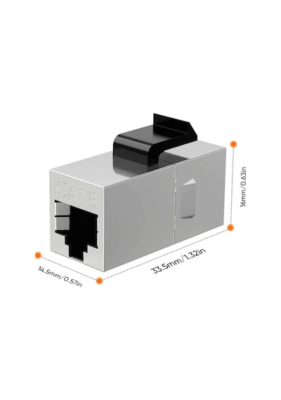 Cat6 Metal Keystone Jack RJ45 Kablo Birleştirici Dişi Dişi Uzatma