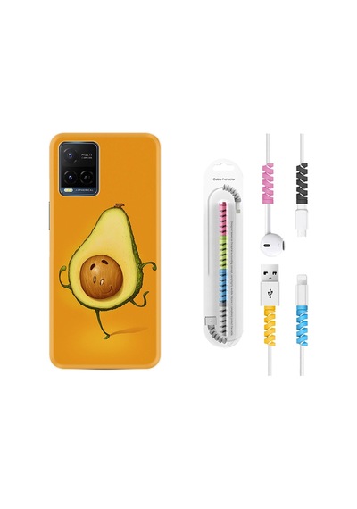 Vivo V21 Kılıf Kablo Koruyuculu Dance Avokado 1878