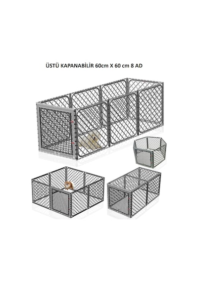 Leganest Üstü Kapanabilir Köpek Kedi Tavşan Çiti 8 Adet 60 x 60 CM