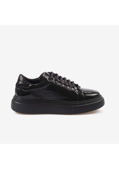 Mocassini Hakiki Deri Erkek Spor & Sneaker Ayakkabı S3 Siyah Kir. Rugan