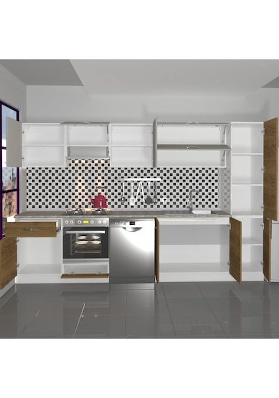 Decoraktiv Elite 325y Ankastre Fırın Modüllü Mdf Hazır Mutfak Dolabı - Tezgah Dahil - Pera - Kumtaşı Çok Renkli Decoraktiv Elite 325y Ankastre Fırın Modüllü Mdf Hazır Mutfak Dolabı - Tezgah Dahil - Pera - Kumtaşı Çok Renkli