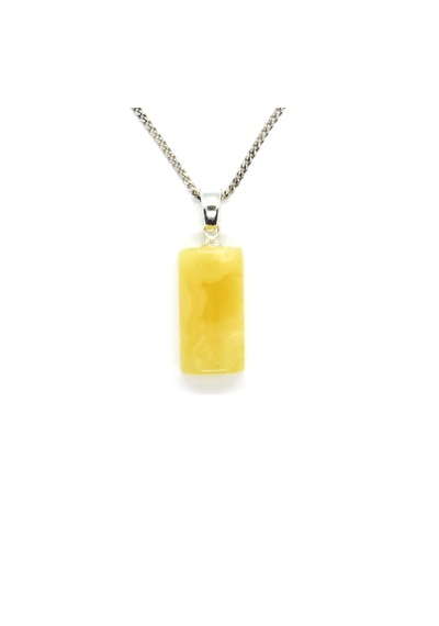 Ambergold Kehribar Gümüş Kolye Ucu Damla Kehribardan Kly0552