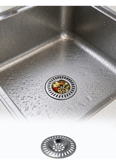 Paslanmaz Çelik Lavabo Gider Süzgeci Evye Süzgeci Kıl Saç Yemek Artığı Tutucu
