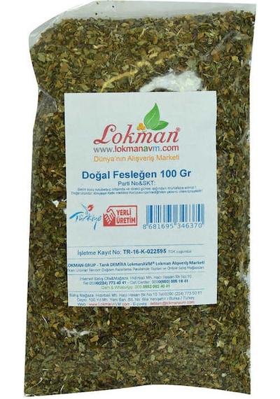 Fesleğen Elenmiş Tozu Alınmış Doğal 100 Gr Paket