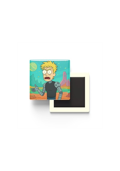 Genos - 9x9 Cm Baskılı Kare Buzdolap Magneti