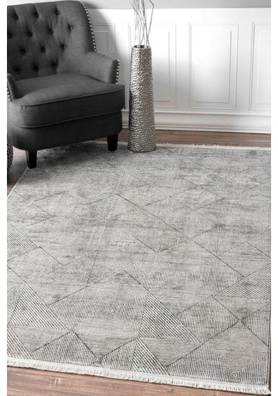 Hernes Krem Gri Salon Oturma Odası Çocuk Odası Yatak Odası Halısı Hm-6021