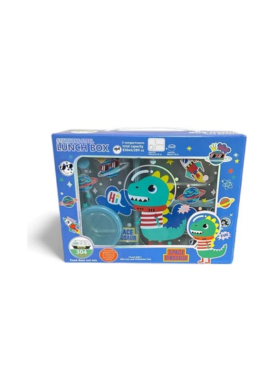 Dream Vest Dino Çelik Beslenme Kabı Çok Renkli E
