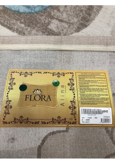 Flora Halı Alina 0720 B 165X230 Turkuaz Vizon 4 M2 Halı !