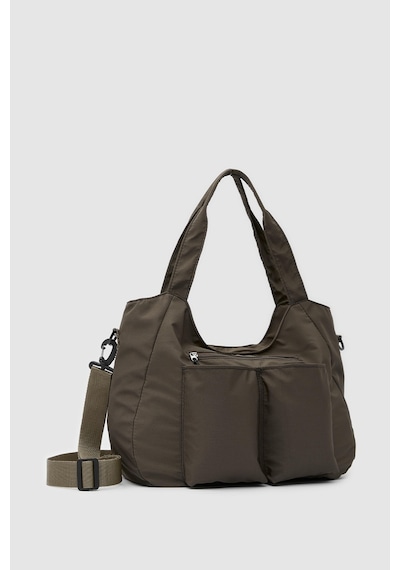 Shule Bags Baia Teknik Kumaş Günlük Spor Çanta Mocha Çok Renkli