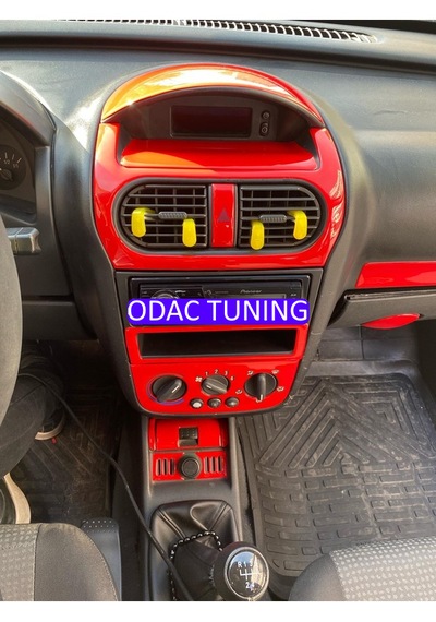 Opel Corsa C Combo Full Set Kırmızı Renk Konsol Torpido Kaplama