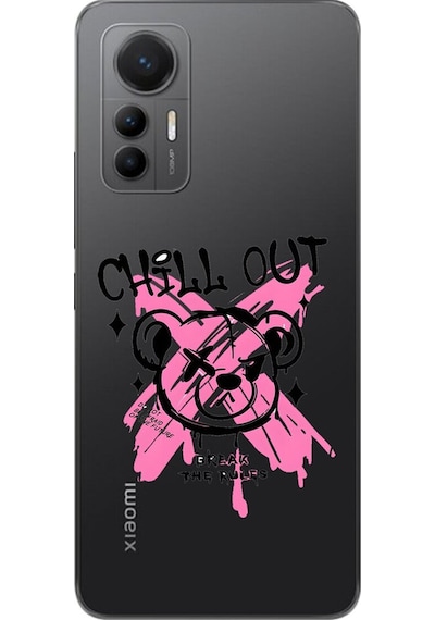 Xiaomi Mi 12 Lite Uyumlu Şeffaf Kılıf Graffiti 6 Tasarımlı