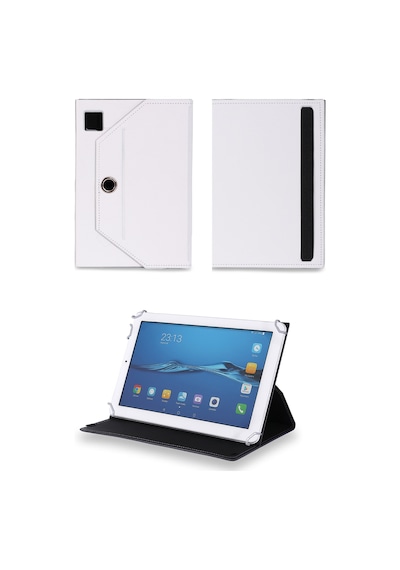Velvoria Technopc Ultrapad Up10.sı21la 10" Tablet Uyumlu Standlı Üniversal Kapaklı Beyaz Tablet Kılıfı