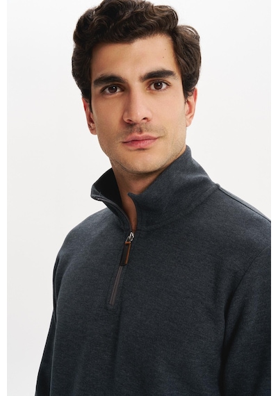 AR-MA Arma Erkek Pamuk Polyester Karışımlı Selanik Kumaş Yarım Fermuar Dik Yaka Sweatshirt Kazak K30404698002 Gri AR-MA Arma Erkek Pamuk Polyester Karışımlı Selanik Kumaş Yarım Fermuar Dik Yaka Sweatshirt Kazak K30404698002 Gri