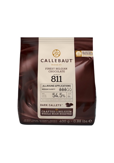 Callebaut Bitter Kuvertür Çikolata 400g - %54.5 Kakao Pastacılık Çikolatası 5'li Avantaj Paketi Tarı