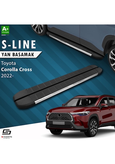 Drstuning S-dizayn Toyota Corolla Cross S-line Krom Yan Basamak 183 Cm 2022 Üzeri