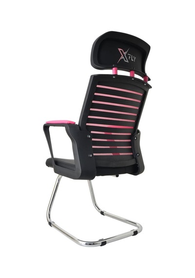 Xfly Metal Ayaklı Oyuncu Koltuğu - Pembe File - 2400J0545