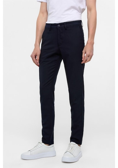 Süvari Lacivert Slim Fit Desenli Kumaş Pantolon-38292 Lacivert