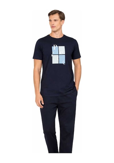 Pierre Cardin Penye Kısakol Pijama Takım Lk-pc6126 Lacivert