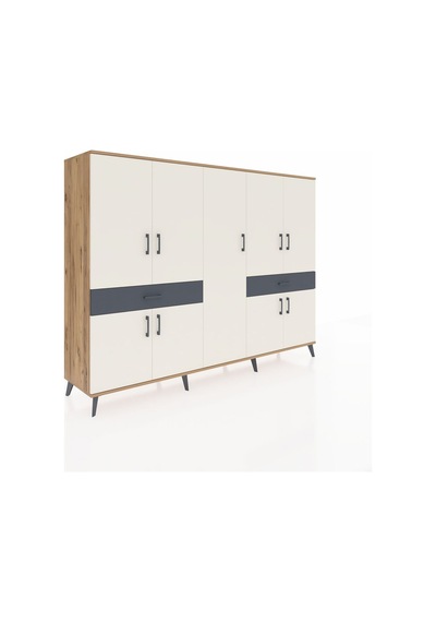 Hyperion Dolap 12 Raflı 2 Çekmeceli 8 Kapaklı 220x44x163 Çam-ayta Çam-aytaşı/antrasit Hyperion Dolap 12 Raflı 2 Çekmeceli 8 Kapaklı 220x44x163 Çam-ayta Çam-aytaşı/antrasit