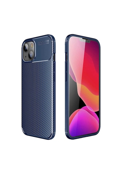 Apple Uyumlu iPhone 13 Mini Kılıf Karbon Silikon Case