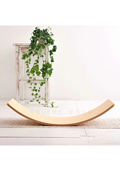 Galerywood Denge Tahtası, Balance Board, Doğal Ahşap Çocuk Oyuncak, Spor Ekipmanı, Eğitici Oyuncak Ahşap