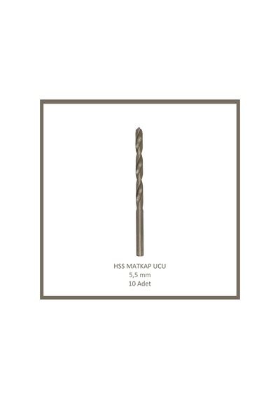 Hss Matkap Ucu 5,5 Mm, Metal, Ahşap, Plastik İçin 10 Adet