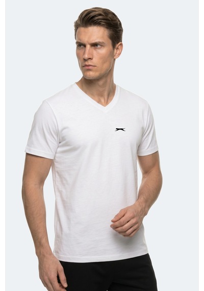 Slazenger Rıvaldo T Erkek Beyaz Tişört