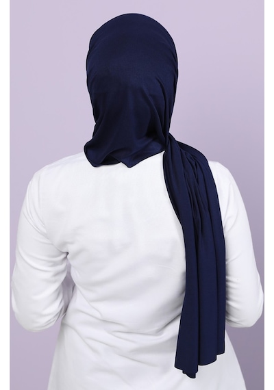 Penye Şal Tesettür Giyim, %100 Pamuk, Hafif, Rahat, Şık, Yüksek Kalite, Shawl, Scarf, Hijab, Shawl Lacivert