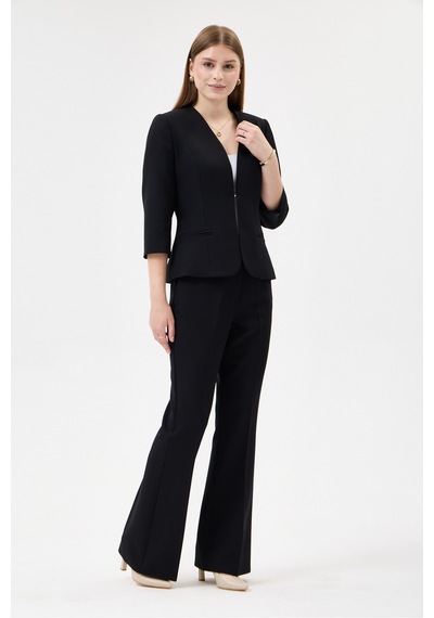 Velnara Moda Siyah Zamansız Klasik Kadın Takım Elbise-v Yaka Ceket & İspanyol Paça Pantolon Siyah - 927041557 Siyah Velnara Moda Siyah Zamansız Klasik Kadın Takım Elbise-v Yaka Ceket & İspanyol Paça Pantolon Siyah - 927041557 Siyah